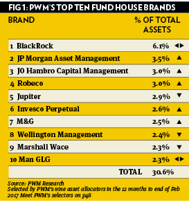 Fig 1- PWM’s TOP TEN fund house brands